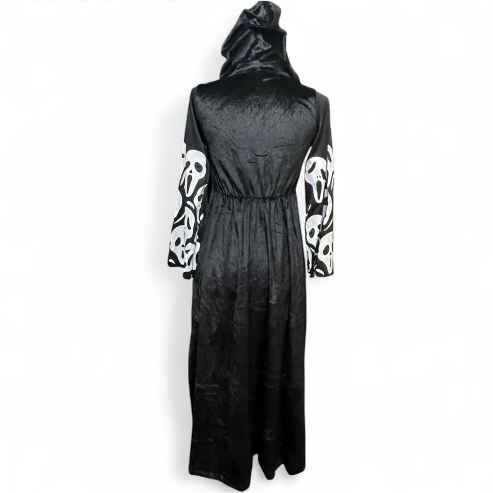 Black & white Velvet Scream‎ Ghostface Hooded costume Youth XL - Picture 3 of 8